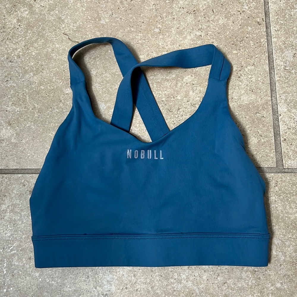 NoBull Blue Sports Bra, small